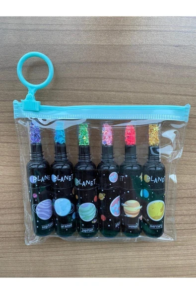 Mürekkeps Galaksi (galaxy) Uzay Fosforlu Kalem 6'lı Set ürün görseli 1