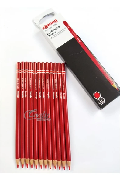 Rotring Kırmızı Kopya Kalemi 12 Adet ürün görseli 1