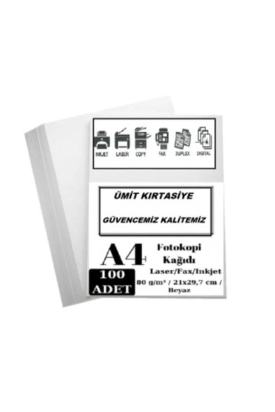 Ümit Kırtasiye A4 Fotokopi Kağıdı 100'lü Paket 80 Gr ürün görseli 1