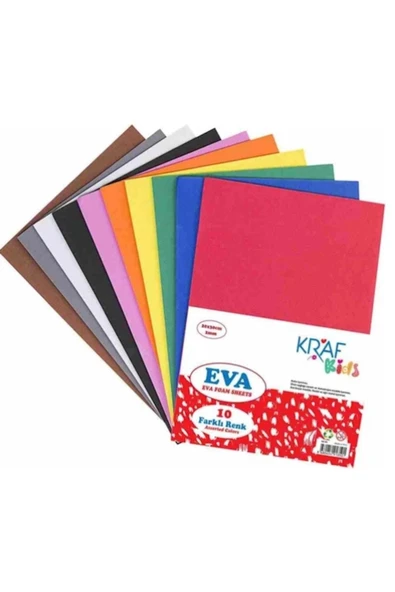 KRAF Eva 20x30 2 mm Karışık Renk 10 Lu Kk05 ürün görseli 1