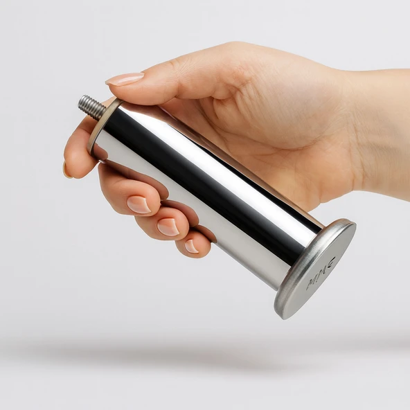 Mobilya Ayağı Koltuk Kanepe Dayanıklı Tv Ünite m8 Civatalı Ayakları Krom 12 cm  4 ADET Gümüş Metal ürün görseli 1