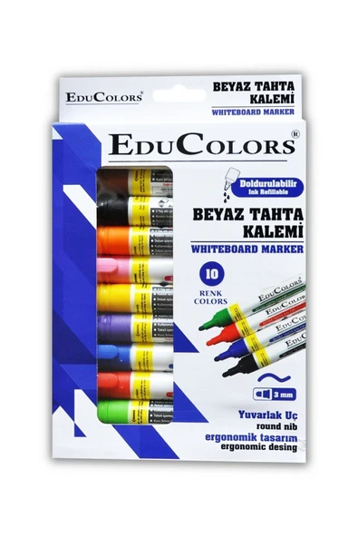EDU COLORS Doldurulabilir Tahta Kalemi Edu 10 Adet Set ürün görseli 1