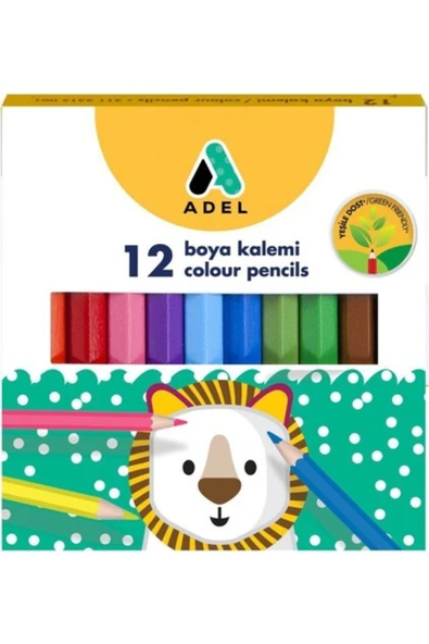 Adel Boya Kalemi Yarım Boy 12 Renk ürün görseli 1