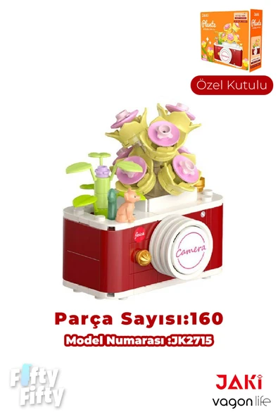 JAKİ Plante Serisi Mutlu Kamera 160 Parça Oyucak Yapım Seti -FFJK2715 ürün görseli 1