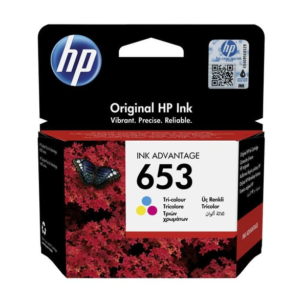 3Ym74Ae - Hp 3Ym74Ae  Cmy Mürekkep Kartuş (653) ürün görseli 1