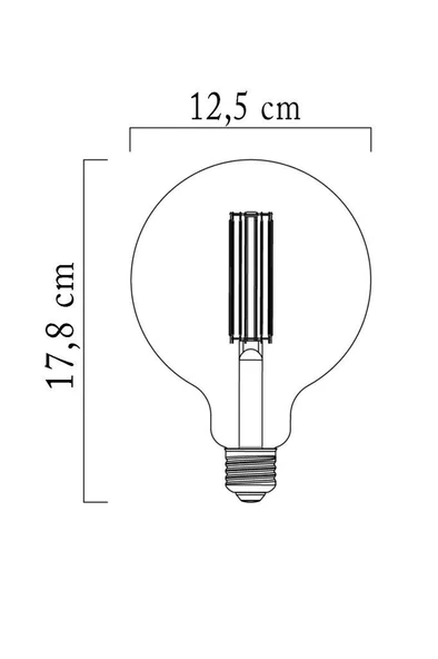 Sylvanıa 7W (55W) G125 Rustik Led Ampul 2500K E27 - Filamentli Led Lamba ürün görseli 1