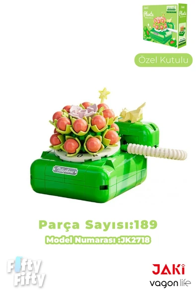 JAKİ Plante Serisi Çiçekli Telefon 189 Parça Oyucak Yapım Seti -FFJK2718 ürün görseli 1