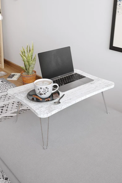 Zuesse Dizayn Taşınabilir Katlanır Yatak Koltuk Üstü Hasta Servis Laptop Bilgisayar Çalışma Sehpası - Kristal ürün görseli 1