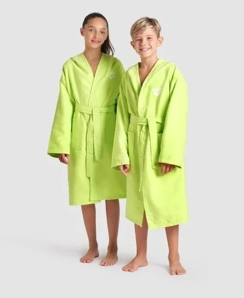 Arena Zeal Jr Robe /Arctic Lime White Çocuk Bornozu 009042610 ürün görseli 1