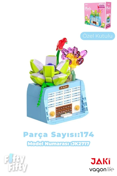 JAKİ Plante Serisi Mutlu Radyo 174 Parça Oyucak Yapım Seti -FFJK2717 ürün görseli 1