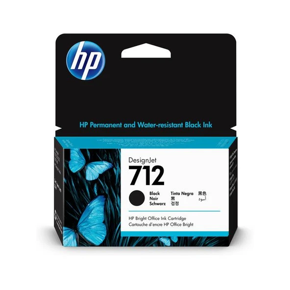 3Ed70A - Hp 3Ed70A 712 38-Ml Black Designjet Ink ürün görseli 1