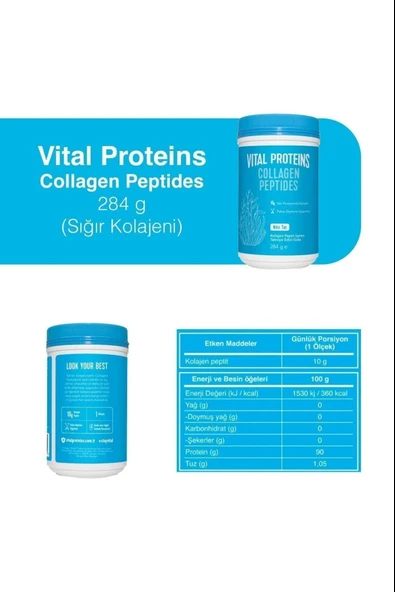 Vital Proteins Collagen 284 gr 4 Adet - Resim 3