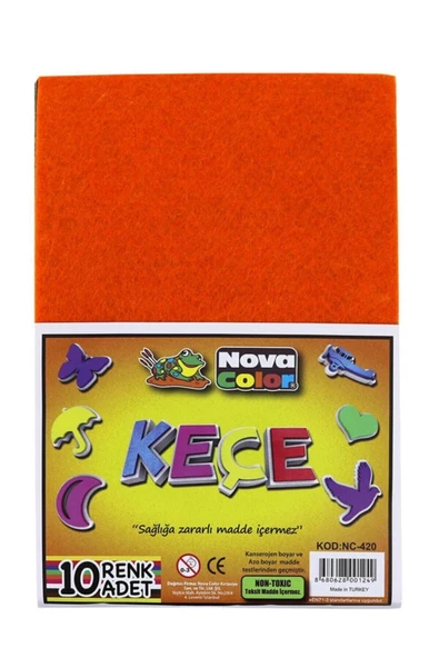 Keçe 10lu Set 20 X 30 Cm - Resim 2