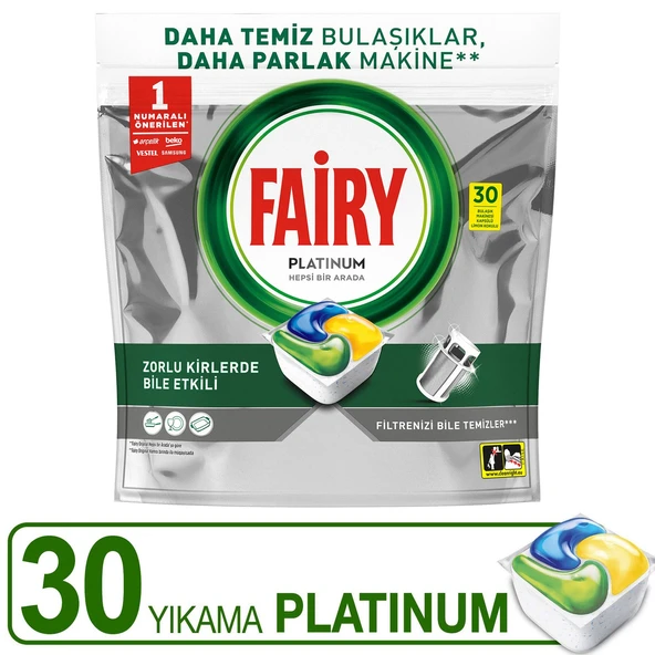 Fairy Platinum Bulaşık Makinesi Tableti 30'lu ürün görseli 1