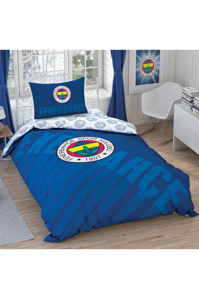 Taç Fenerbahçe Lacivert Logo Tek Kişilik Nevresim Takımı ürün görseli 1