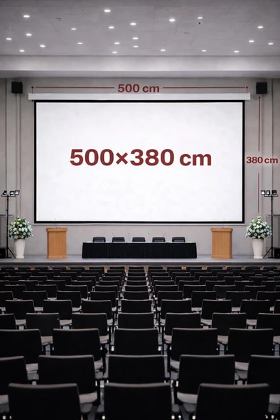 Decon DPC-25 500x380 Projeksiyon Perdesi - Mat Beyaz - Resim 4