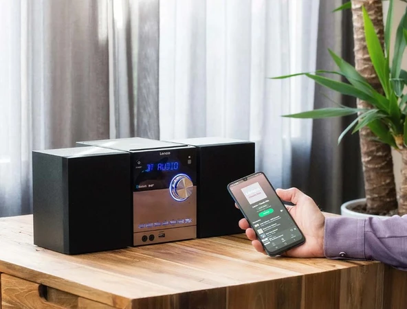LENCO MC-150 Stereo, DAB+ FM, CD, Bluetooth® ve USB oynatıcı özellikli - Siyah ürün görseli 1