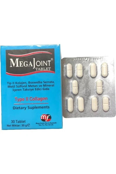 Mega farma Mega Joint Tip II Kolajen 30 Tablet ürün görseli 1