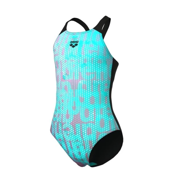 Arena Girl's Multi Colours Swimsuit V Back Kız Çocuk Yüzücü Mayo 009007509 ürün görseli 1
