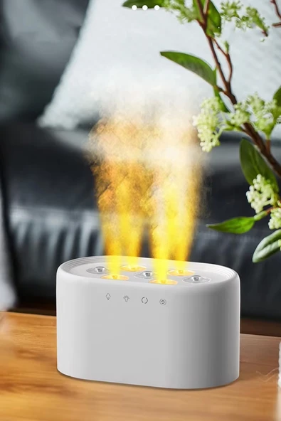 Ultrasonik Hava Nemlendirici 7 Renk Işıklı Aroma Difüzörü Dinamik Buhar Makinesi 1000 ml ürün görseli 1