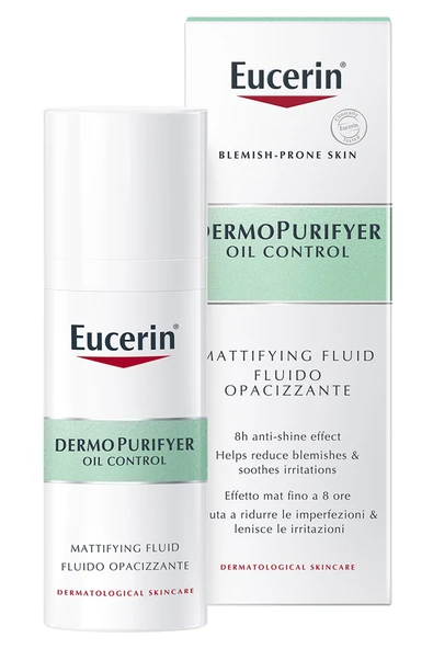 Eucerin DermoPurifyer Yağ Kontrolü Matlaştırıcı Yüz Bakım Sıvısı 50ML ürün görseli 1