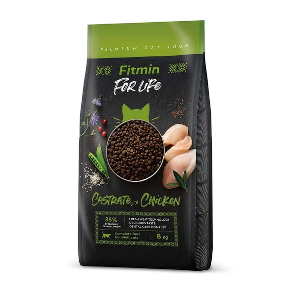 Fitmin Forlife Castrate Chicken Kısırlaştırlmış Kedi Maması 8 Kg ürün görseli 1