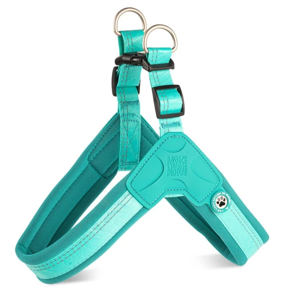 Max Molly Matrix 2.0 Akıllı Künyeli Q-Fit Köpek Göğüs Tasması Turkuaz Medium ürün görseli 1