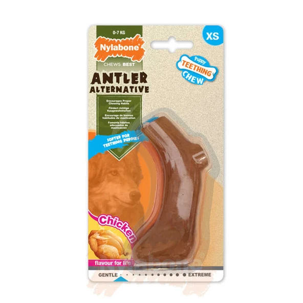 Nylabone Tavuk Aromalı Yavru Köpek Çiğneme Çubuğu XSmall ürün görseli 1