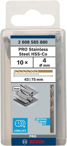 HSS-Co Metal Matkap Ucu 4*75 mm, 10lu ürün görseli 1