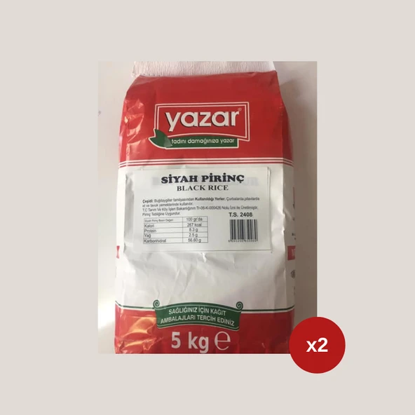 Yazar Siyah Pirinç 5 Kg x 2 paket ürün görseli 1