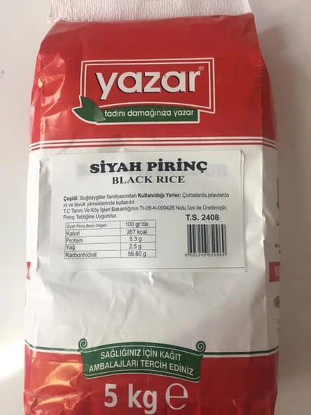 Yazar Siyah Pirinç 5 Kg ürün görseli 1