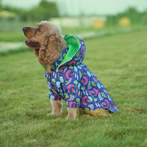Kuccu Kuccu Tasarım Neon Köpek Yağmurluğu Medium ürün görseli 1
