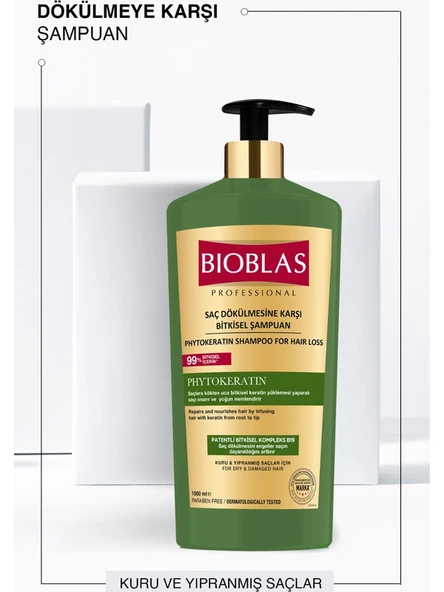 Bioblas Pytokeratin Therapy Şampuan 1000 Ml Kuru ve Yıpranmış Saçlar ürün görseli 1