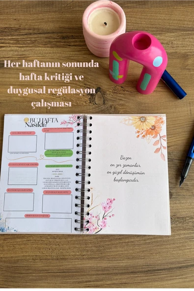 Süresiz & İnteraktif / Şifalı Ajanda - Spiralli - Resim 3