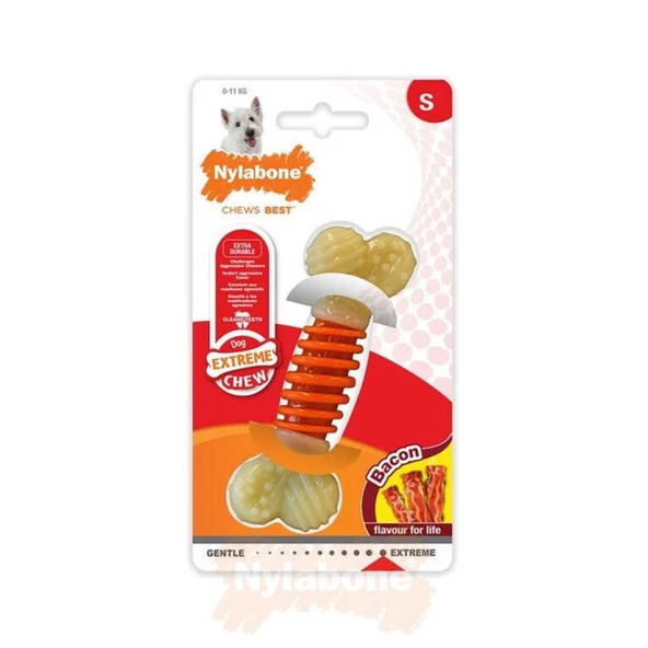 Nylabone Domuz Pastırması Aromalı Köpek Çiğneme Kemiği Small ürün görseli 1