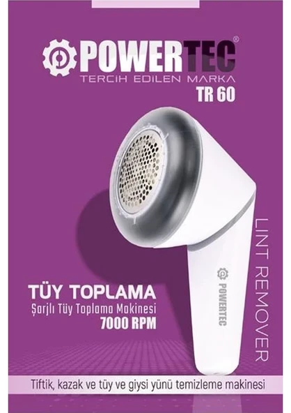 Powertec Tr-60 Şarjlı Tiftik, Kazak, Tüy, Giysi Yünü Temizleme Makinesi ürün görseli 1