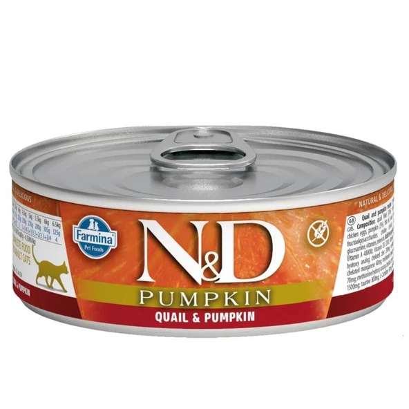 N&D Balkabaklı Bıldırcın Etli Kedi Konservesi 70 Gr ürün görseli 1
