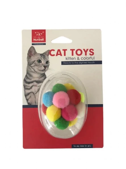 Nunbell Kedi Oyuncagı Gökkuşagı Top ürün görseli 1