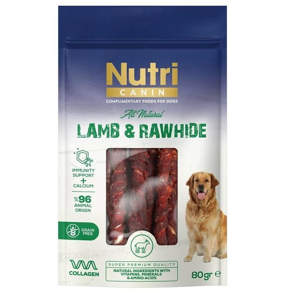 Nutri Canin Kuzu Eti Sarılı Kemik Small 80 Gr ürün görseli 1
