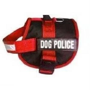 Pet Pretty Kırmızı Dog Police Göğüs Tasması Large ürün görseli 1