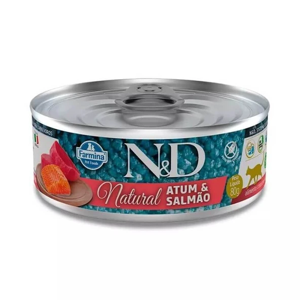 N&D Natural Cat Ton Balıklı Somonlu Kedi Konservesi 70 Gr ürün görseli 1