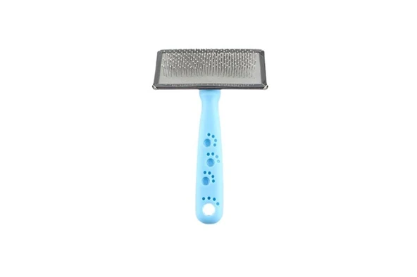 Zampa Slikon Top Başlıklı Kedi ve Köpek Fırçası Medium Mavi 14x9 Cm ürün görseli 1