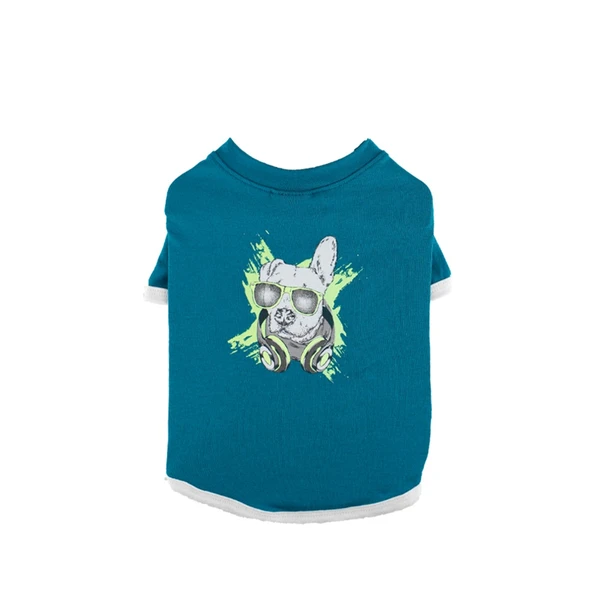 Zampa Cool Dog Neon Baskılı Yeşil Kedi Köpek T-Shirt Medium ürün görseli 1
