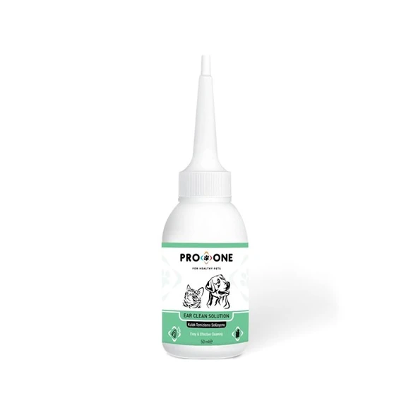 Pro One Kedi ve Köpekler için Kulak Temizleme Solüsyonu 50 ml ürün görseli 1