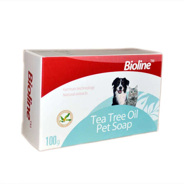 Bioline Kedi ve Köpek İçin Çay Ağacı Özlü Sabun 100 gr ürün görseli 1