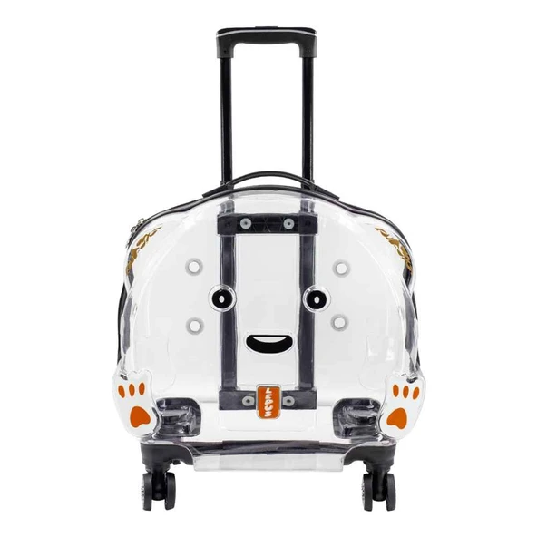 Lepus Wheel Bag Şeffaf Tekerlekli Kedi Köpek Taşıma Valizi 42x44x23 Cm ürün görseli 1