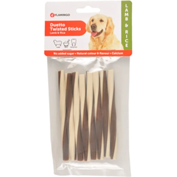 Flamingo Duetto Twist Kuzulu Köpek Ödül Çubuğu ürün görseli 1