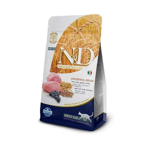 N&D Düşük Tahıllı Kuzu Etli ve Yaban Mersinli Kedi Maması 5 Kg ürün görseli 1