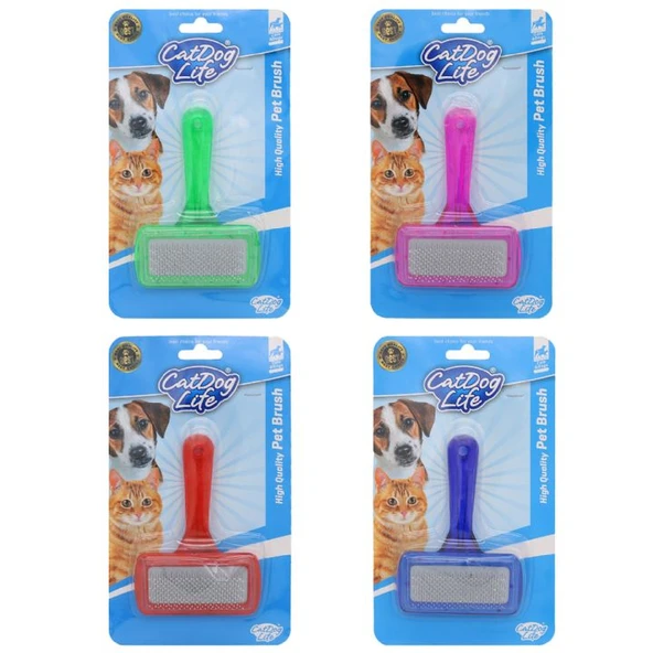 ​Catdog Life Kedi ve Köpek İnce Tel Fırça Tarağı Fosforlu ürün görseli 1