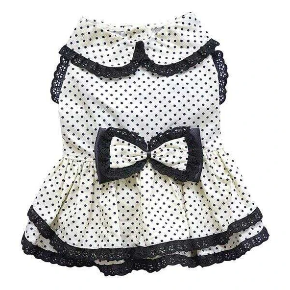 Doggy Dolly Beyaz Noktalı Elbise XLarge ürün görseli 1